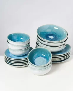 Motel a Miio Geschirr Sets^Alcachofra Grunblau - 24 Teiliges Set