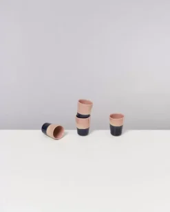 Motel a Miio Tassen & Becher^Bica 4Er Set Espressobecher Pink Navy Cream