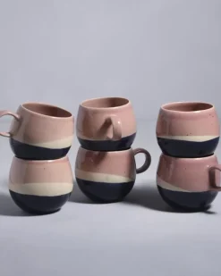 Motel a Miio Tassen & Becher Sets^Bica 6Er Set Tasse Gros Pink Navy Cream