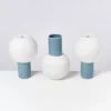 Motel a Miio Vasen^Bola Vase M Graublau Gesprenkelt