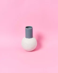 Motel a Miio Vasen^Bola Vase M Graublau Gesprenkelt