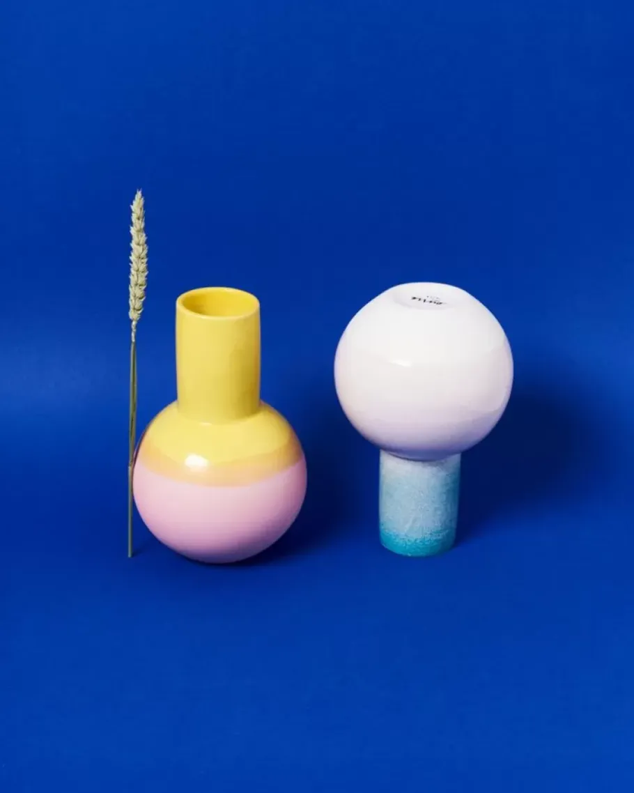 Motel a Miio Bola M^Bola Vase M Grun Rosa Gesprenkelt