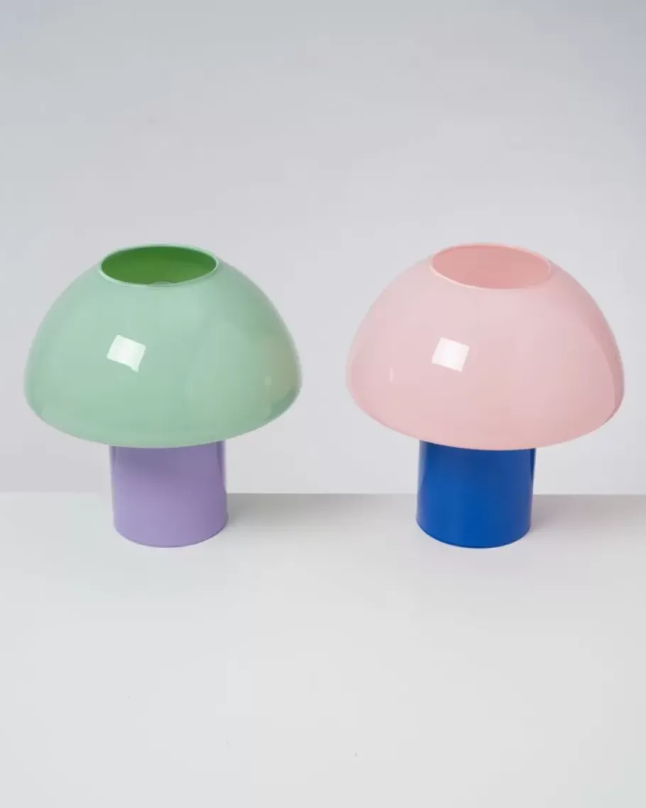 Motel a Miio Lampen^Cogumelo Glaslampe Rosa Blau