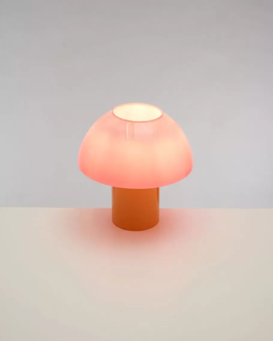 Motel a Miio Lampen^Cogumelo Glaslampe Rosa Gelb