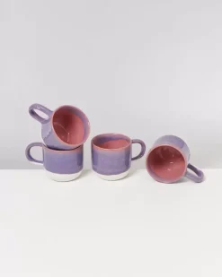 Motel a Miio Tassen & Becher Sets^Coimbra 4Er Set Teetasse Lila Rosa