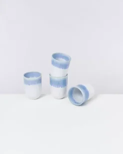 Motel a Miio Tassen & Becher^Copa Alto 4Er Set Becher Gros Blau Weis