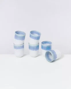Motel a Miio 6 Teilige Sets^Copa Alto 6Er Set Becher Gros Blau Weis