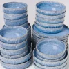 Motel a Miio Geschirr Sets^Cordoama Blau Gesprenkelt - 40 Teiliges Set