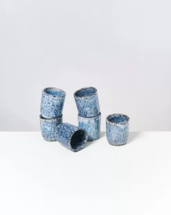 Motel a Miio Tassen & Becher Sets^Cordoama 6Er Set Becher Klein Blau Gesprenkelt