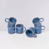 Motel a Miio 6 Teilige Sets^Cordoama 6Er Set Tasse Gros Blau Gesprenkelt