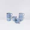 Motel a Miio 6 Teilige Sets^Cordoama 6Er Set Tasse Klein Blau Gesprenkelt