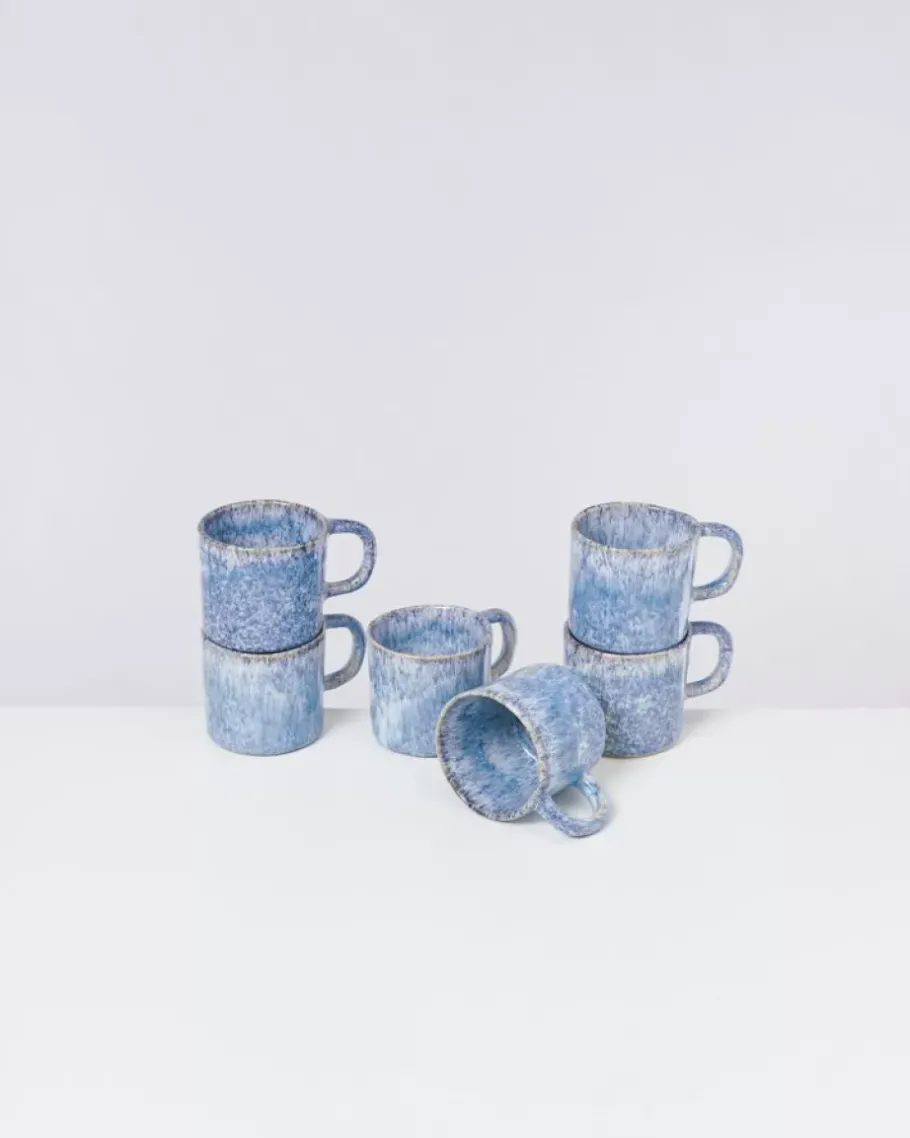 Motel a Miio Tassen & Becher Sets^Cordoama 6Er Set Tasse Klein Blau Gesprenkelt