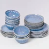 Motel a Miio 32 Teilige Sets^Cordoama Klassik Blau Gesprenkelt - 32 Teiliges Set