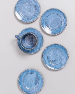 Motel a Miio Untertassen^Cordoama Untertasse Blau Gesprenkelt