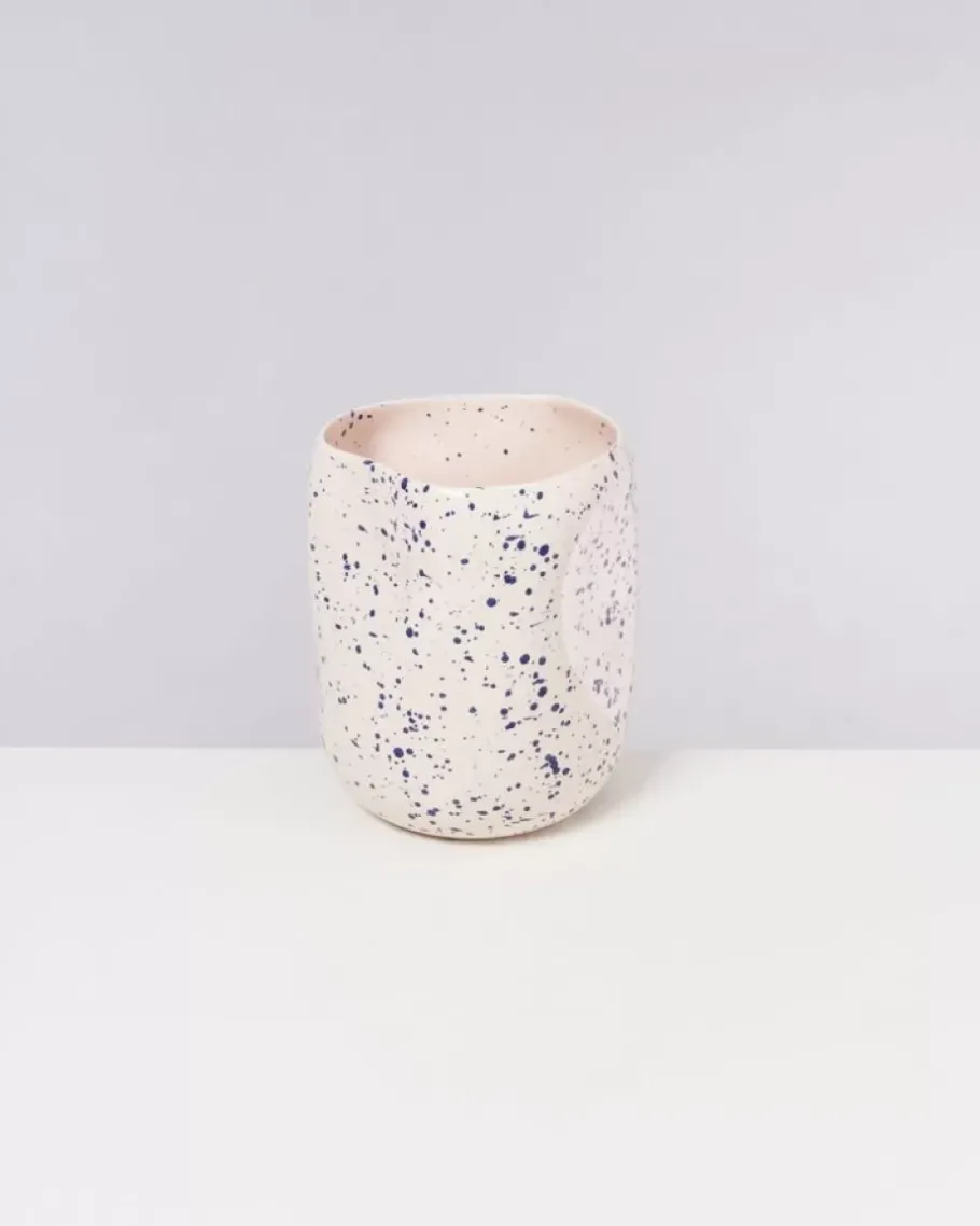Motel a Miio Vasen^Joao Vase L Rose Blau Gesprenkelt