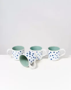 Motel a Miio 4 Teilige Sets^Nodoa 4Er Set Tasse Mint Mit Punkten
