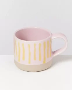 Motel a Miio 6 Teilige Sets^Nodoa 6Er Set Tasse Rosa Gelb Gestreift