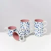 Motel a Miio 6 Teilige Sets^Nodoa 6Er Set Tasse Rosa Mit Punkten