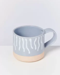 Motel a Miio Tassen & Becher^Nodoa Tasse Grau Weis Gestreift