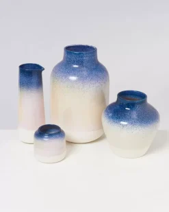 Motel a Miio Vasen^Nuno Vase L Blau Rosa Gesprenkelt
