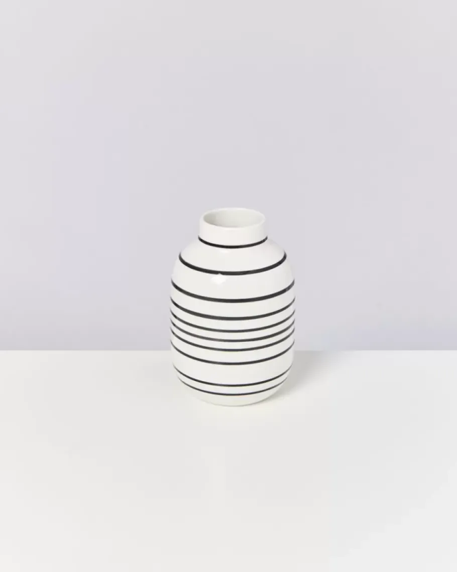 Motel a Miio Vasen^Nuno Vase M Schwarz-Weis Gestreift