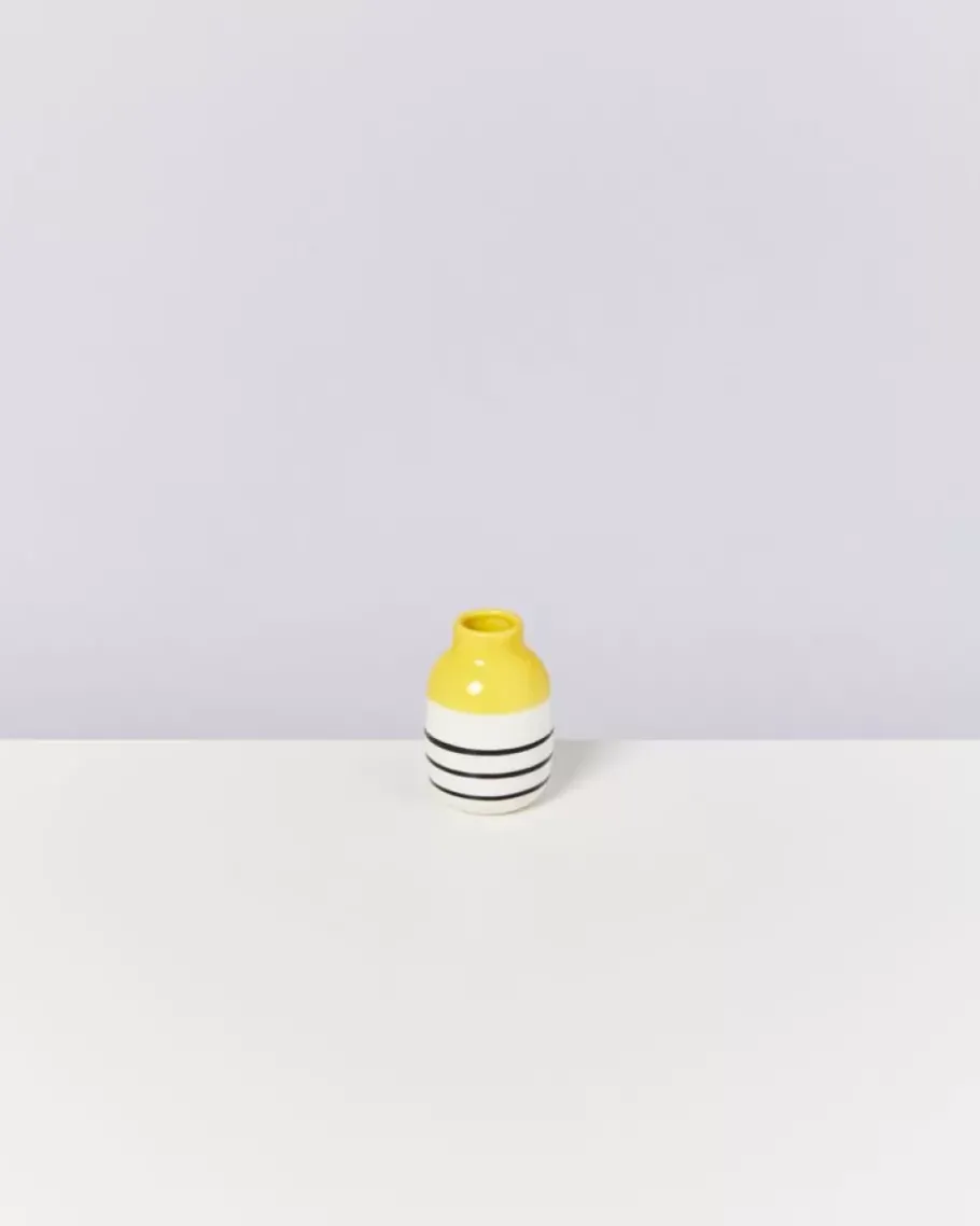 Motel a Miio Nuno S^Nuno Vase S Gelb Schwarz Gestreift