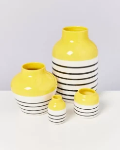Motel a Miio Nuno S^Nuno Vase S Gelb Schwarz Gestreift