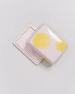 Motel a Miio Butterdosen^Seia Butterdose Rosa Gelb Gepunktet