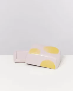 Motel a Miio Butterdosen^Seia Butterdose Rosa Gelb Gepunktet