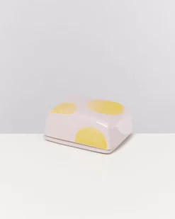 Motel a Miio Butterdosen^Seia Butterdose Rosa Gelb Gepunktet