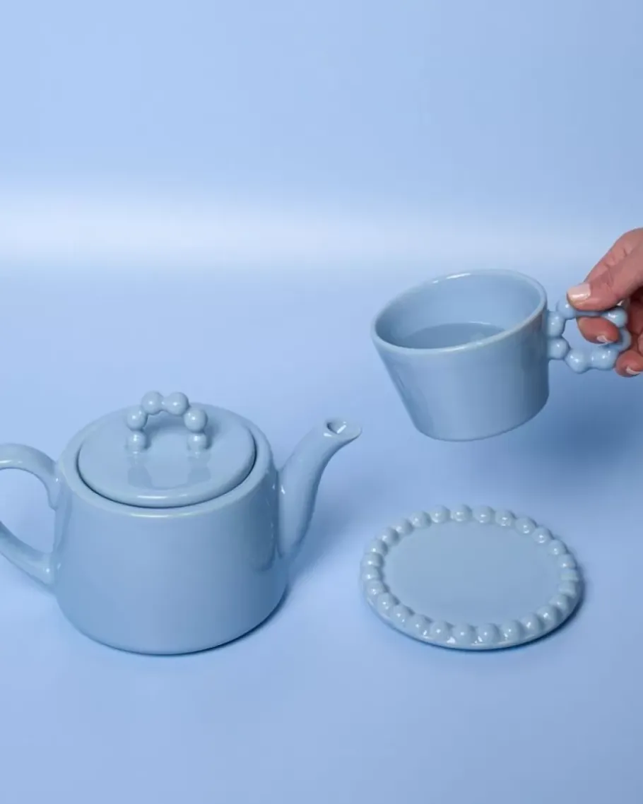 Motel a Miio Untertassen^Seia Untertasse Flor Hellblau