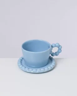 Motel a Miio Untertassen^Seia Untertasse Flor Hellblau