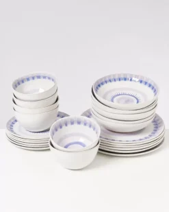 Motel a Miio Geschirr Sets^Verao Lila Blau -24 Teiliges Set