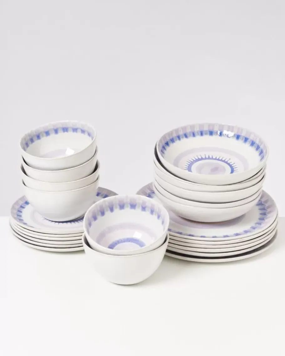 Motel a Miio Geschirr Sets^Verao Lila Blau -24 Teiliges Set