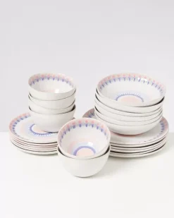 Motel a Miio Geschirr Sets^Verao Rosa Blau -24 Teiliges Set